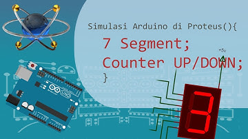 Simulasi Proteus Arduino 7 Segment Counter UP/DOWN
