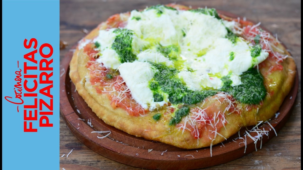 Pizza Frita con Pesto de Rúcula & Burrata Felicitas Pizarro YouTube