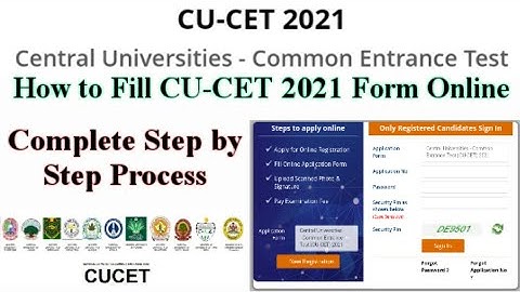 How to Fill CU-CET 2021 Form Online |Central Universities Common Entrance Test 2021|PG & UG Courses