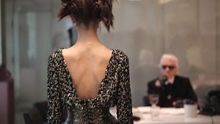 Fittings for the Spring-Summer 2014 CHANEL Haute Couture show