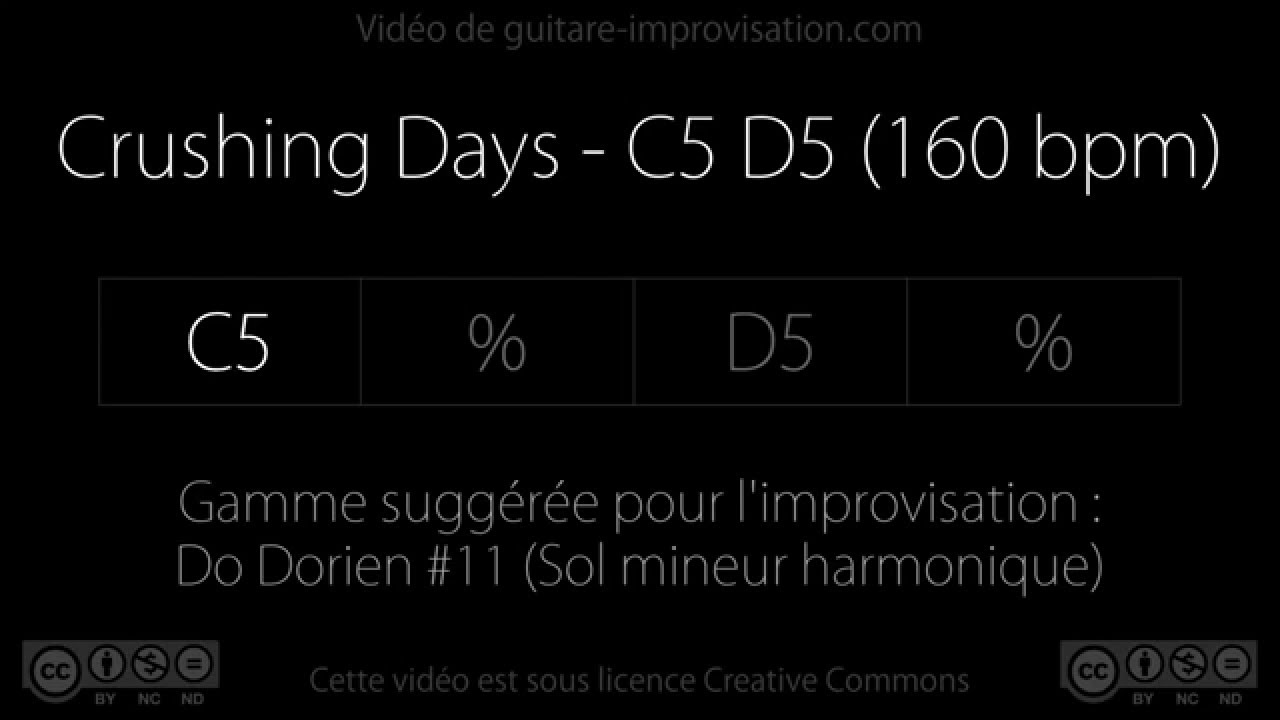 Crushing Days C5 D5 (160 bpm) Backing track YouTube