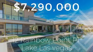 Tour this $7,290,000 Million Dream Home Overlooking Lake Las Vegas  Welcome to 12 Rainbow Point Pl