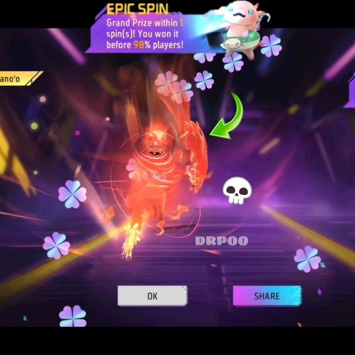 FREE SPIN LUCK 🗿 NEW ITACHI SUSANO SKYDIVE 💀 #shorts #drpoo  #garena