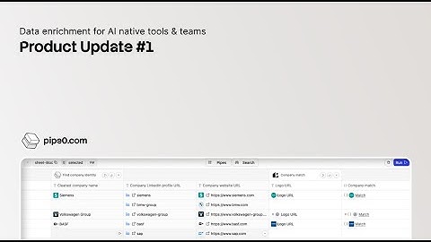 Product update #1 – Building a data enrichment engine