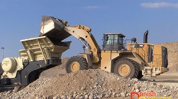 Cat 988K Working On A Big Jaw Crusher