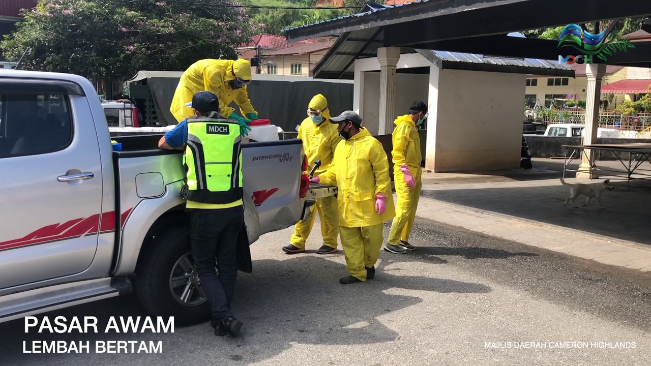 OPERASI SANITASI AWAM BERMULA HARI INI OLEH MAJLIS DAERAH CAMERON HIGHLANDS  30 MAC 2020