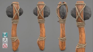 Making a Stone Axe using Autodesk Maya 2020, Zbrush, and Substance Painter