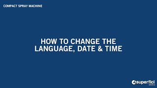 Change date, time and language. COMPACT SERIES (HMI Screen) - DIY Maintenance & Service