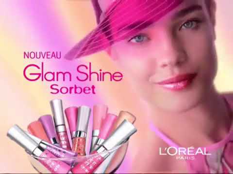 Natalia Vodianova - LOréal Glam Shine Sorbet Lip Gloss Advertise