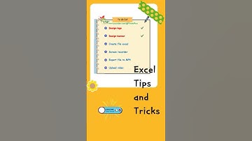 Smart To Do List with Excel 2021 #exceltipsandtricks #exceltech#exceltips