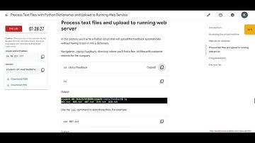 Process Text Files with Python Dictionaries and Upload to Running Web Service || Google || Coursera