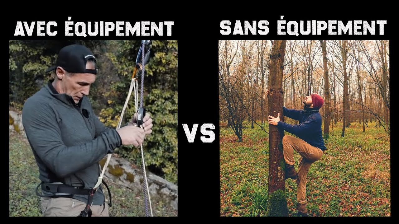 COMMENT GRIMPER AUX ARBRES (sans equipement vs vidéo Mike Horn)