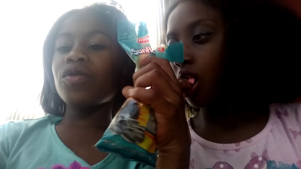 Blowing bubble gum