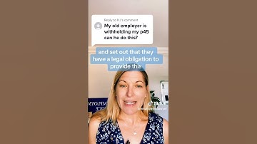 Employer withholding P45 | Video Short