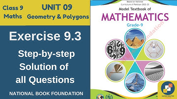 Class 9 Maths Chapter 9 Exercise 9.3 Complete Solution | Federal Board 2024 | NBF