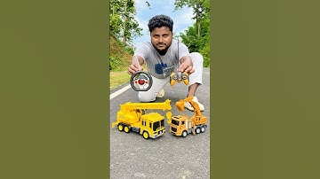 Remote control jcb truck and crank truck unboxing and testing short video |￼|