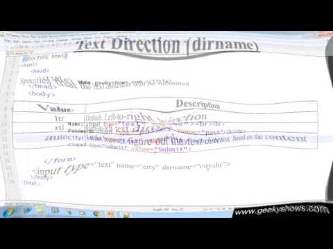150. dirname attribute in HTML (Hindi)
