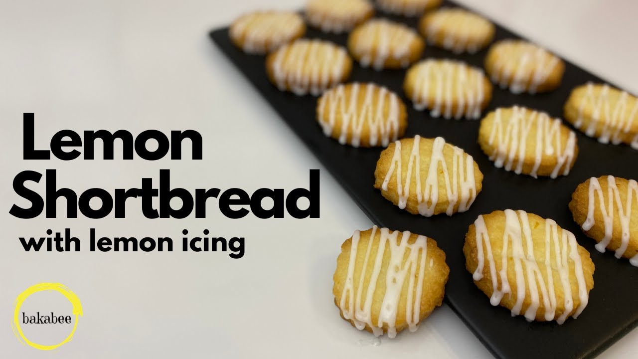 Lemon shortbread recipe with lemon icing | EASY lemon cookies recipe