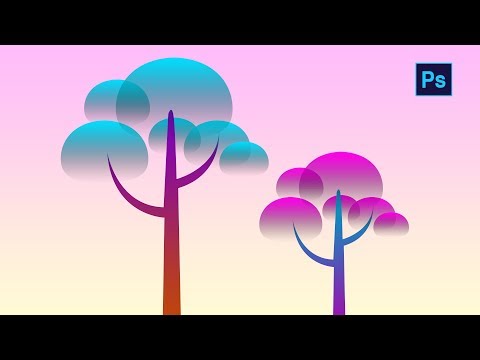 #Photoshop Tutorial - How to draw Tree with Shape tool & Gradient Colour Easily. #Photoshop Tutorial - How to draw Tree with Shape tool & Gradient Colour Easily.