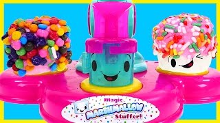 Magic Marshmallow Stuffer Machine! Making Sweet Stuff with Sprinkles Frosting Cookies & Candy DCTC