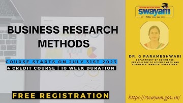 Business Research Methods -July 2023 (MOOC)