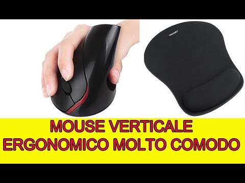 Mouse Wireless Verticale Ergonomico Negozio Matto D5 3600 DPI - 5 Tasti Per Tunnel Carpale