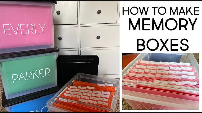 HOW TO ORGANIZE KIDS' SCHOOL KEEPSAKES AND MEMORABILIA: Easy DIY memory box  