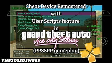 Cheat Device Remastered with User Scripts in GTA VCS (PPSSPP gameplay)