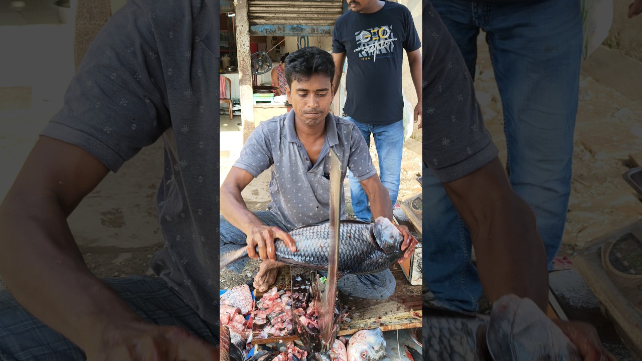 🔴Big katla fish cutting |कतला मछली कटिंग |Fresh katla fish cutting |बड़ी कतला मछली कटिंग #viralfish