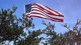 Large US Flag with moon