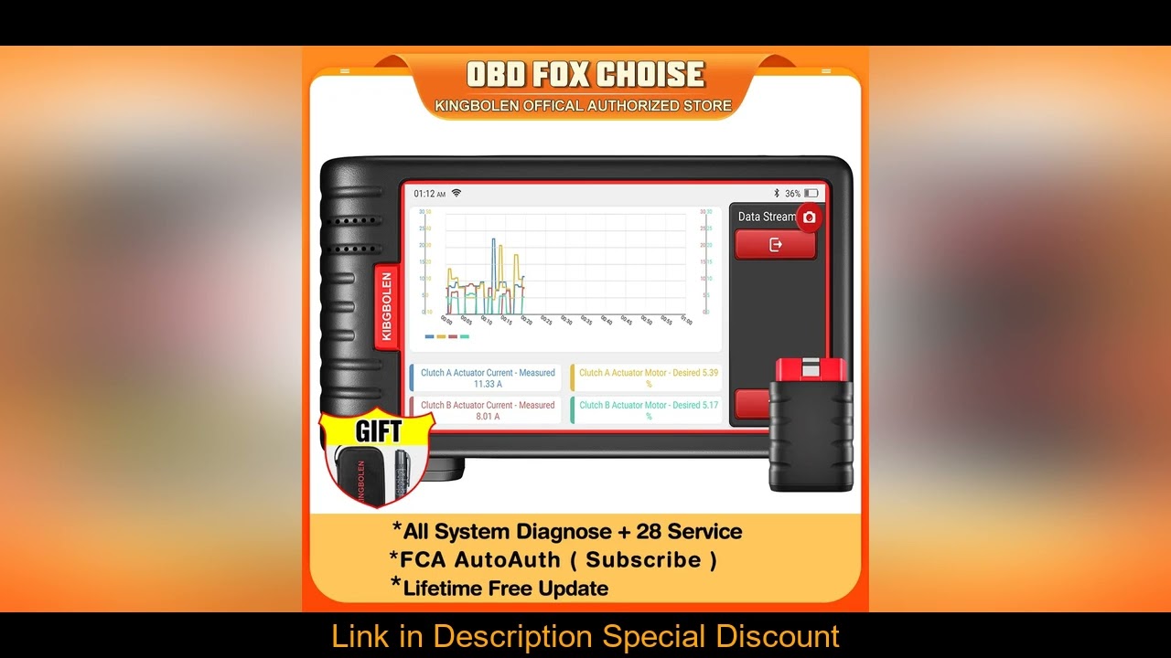 KINGBOLEN S6 OBD2 Scanner All System Car Diagnostic Tools 28 Service BMS/TPMS/ABS Bleeding FCA Auto