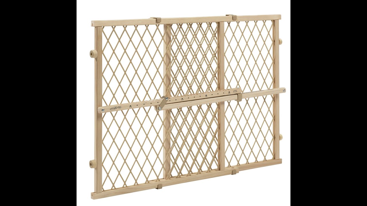 Review Evenflo Position And Lock Wood Gate Tan Youtube - review evenflo position and lock wood gate tan youtube -