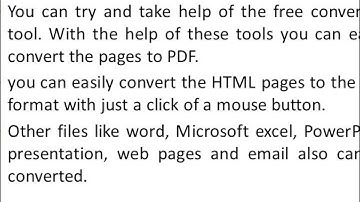 Simple Steps For Converting From Html To Pdf