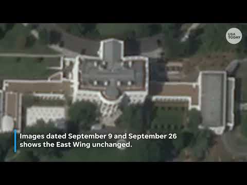 Satellite before-and-after images reveal dramatic White House East Wing demolition
