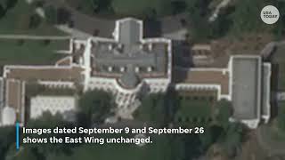 Satellite before-and-after images reveal dramatic White House East Wing demolition