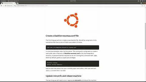 Disable Nouveau Driver in Ubuntu 18.04