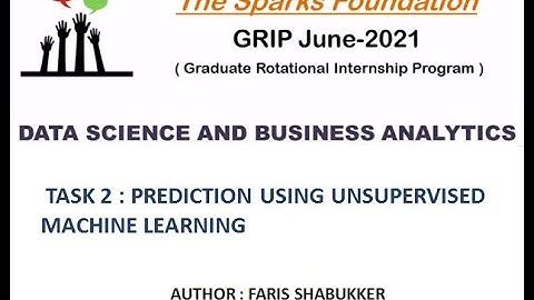| TASK 2 | PREDICTION USING UNSUPERVISED ML | GRIP JUNE 21 | THE SPARKS FOUNDATION