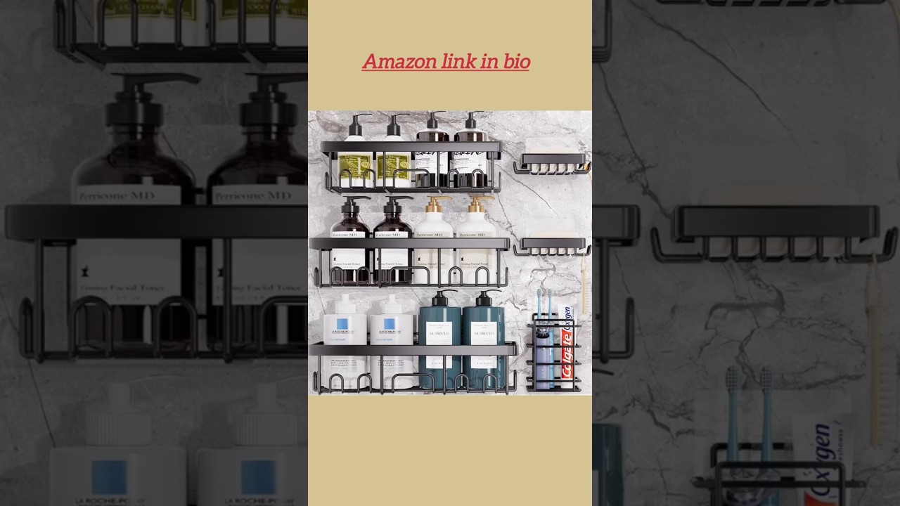 Veken Adhesive Shower Caddy Review | 6-Pack Large Capacity, No-Drill Bathroom Organizer! 