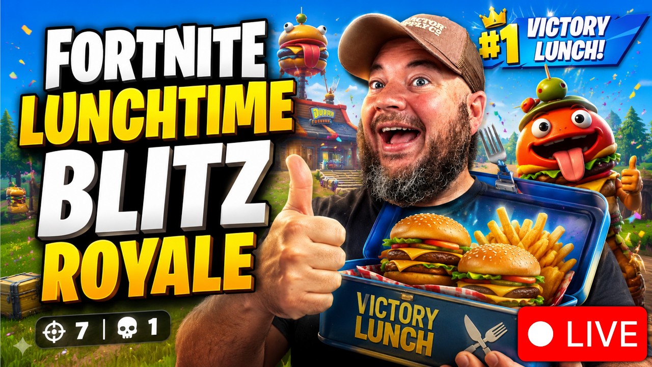 🔴LIVE - Fortnite Lunch Blitz! Shielded by Snacks