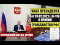 Указ Президента В В  Путина № 116 от 24.02.2021 о приеме в гражданство РФ. МВД. Миграционный юрист