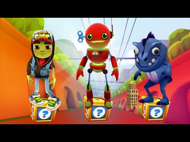 Subway Surfers Gameplay - Tagbot vs Zombie Jake vs Dino/ Cartoons Mee class=