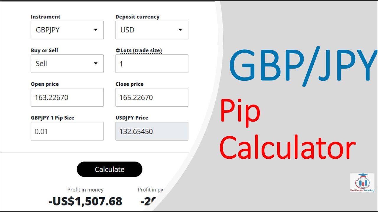 GBPJPY Pip Calculator - Calculate Pip Value in USD - YouTube