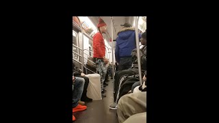 ARGUMENT BREAKS  OUT IN NEW YORK  TRAIN