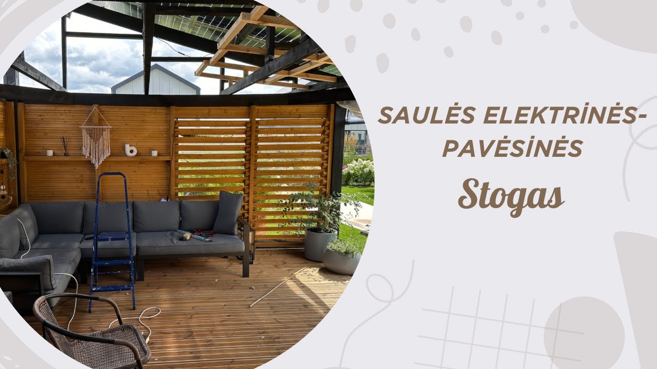 Saulės elektrinės-pavėsinės stogo rekonstrukcija