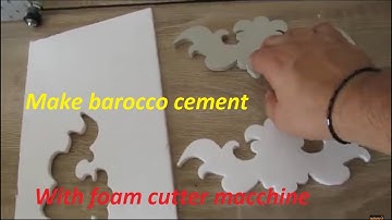 Part 2 Tutorial barocco ornament cement create with costycnc foam cutter cnc macchine timestamp
