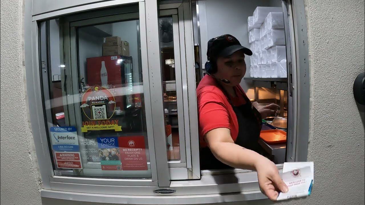 Panda Express Drive Thru, Black Pepper Chicken, Noodles & Rice, S