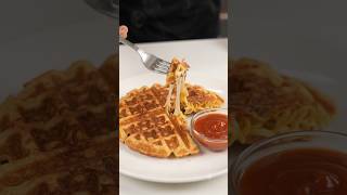 🧇 Maggi Waffle – Crispy Maggi in Waffle Style #shorts #viral #trending #maggi #waffle #easyrecipes