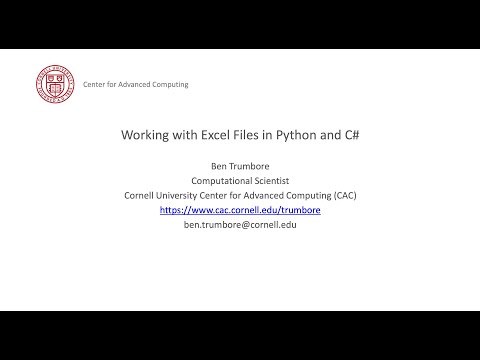 Working with Excel Files in Python and C#