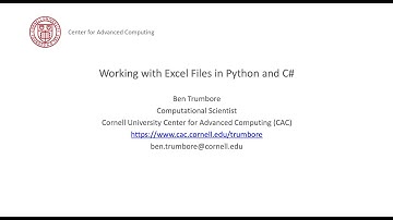 Working with Excel Files in Python and C#