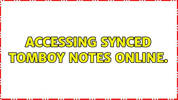 Ubuntu: Accessing synced Tomboy notes online.